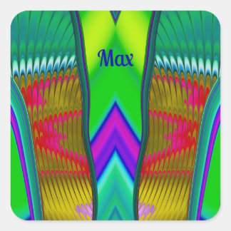 Sticker Carré MAX ~ Multicolore 3D ~