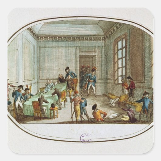 Sticker Carré Maximilien de Robespierre blessé (Devant)