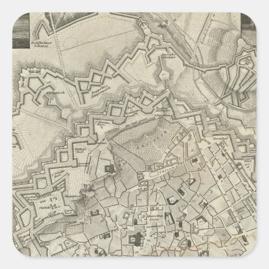 Sticker Carré Mayence, Allemagne (Devant)