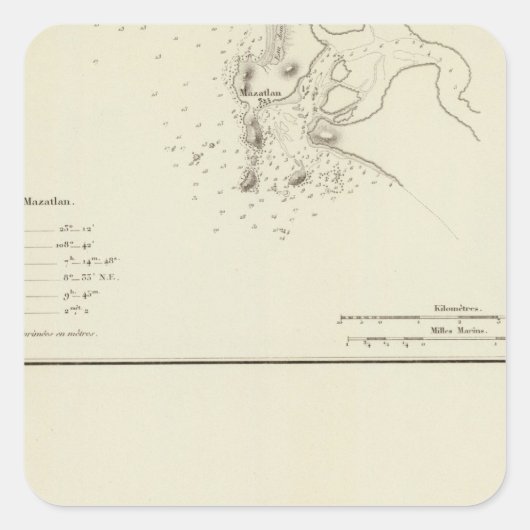 Sticker Carré Mazatlan, Mexique (Devant)