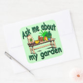 Sticker Carré Me demander mon jardin (Enveloppe)