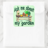 Sticker Carré Me demander mon jardin (Sac)
