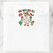Sticker Carré Me Goose-Ta Funny Mexicain Espagnol Oie (Sac)