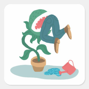 Sticker Carré me nourrir venus flytrap