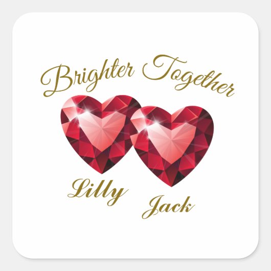 Sticker Carré Meaningful Gift  – Elegant Love (Devant)