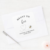 Sticker Carré Meant to Bee Jar Label, Wedding Favor Honey (Enveloppe)