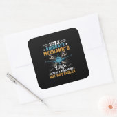 Sticker Carré Mécanicien Je Suis Une Femme Mécanique D'Aéronefs (Enveloppe)