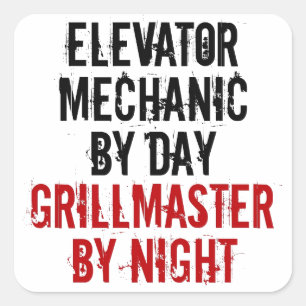 Sticker Carré Mécanique de l'ascenseur Grillmaster