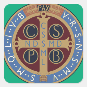 Sticker Carré Médaille de Saint Benoît