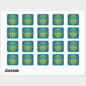 Sticker Carré Médaille d'Ukraine (Feuille)