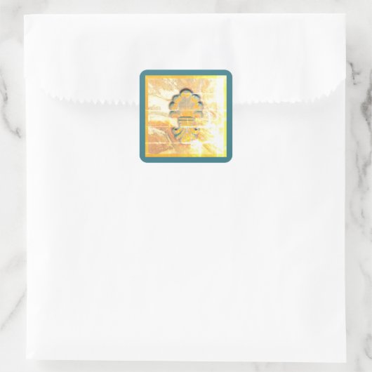 Sticker Carré Médaillon Blue Ocean (Sac)