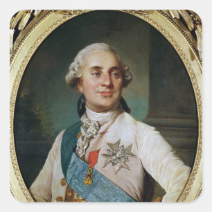 Sticker Carré Médaillon de portrait de Louis XVI 1775