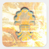 Sticker Carré Médaillon de style italien vintage (Devant)