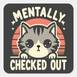 Sticker Carré Médecin Extrait Funny Chat Maman Vie pour Mère