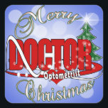 STICKER CARRÉ MÉDECIN OPTOMÉTRISTE MERRY CHRISTMAS<br><div class="desc">MÉDECIN OPTOMÉTRIQUE MERRY CHRISTMAS GRAND ACRONYME ROUGE MERRY CHRISTMAS - Celebrate L'optométrie est une profession de soins de santé qui s'intéresse à la santé des yeux et des structures connexes, ainsi qu'à la vision, aux systèmes visuels et au traitement de l'information visuelle chez l'humain. Les médecins de l'optométrie sont formés...</div>