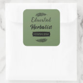 Sticker Carré Médecine naturelle herbaliste instruite (Sac)