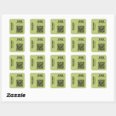 Sticker Carré Médias sociaux QR Code vert (Feuille)