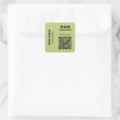 Sticker Carré Médias sociaux QR Code vert (Sac)