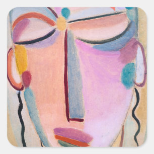 Sticker Carré Méditation Alexej von Jawlensky Art figuratif
