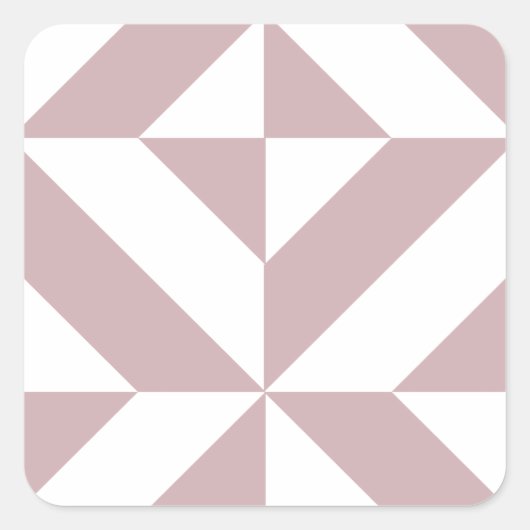 Sticker Carré Medium Mauve Geometric Deco Cube Pattern (Devant)