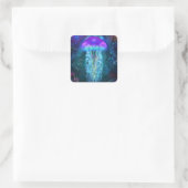 Sticker Carré Méduse luminescente (Sac)