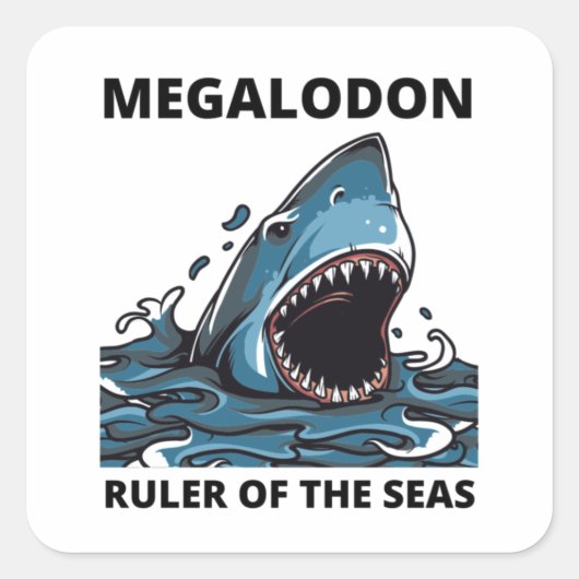Sticker Carré Megalodon (Devant)