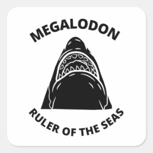 Sticker Carré Megalodon