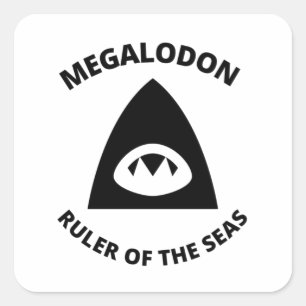 Sticker Carré Megalodon