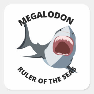 Sticker Carré Megalodon