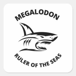 Sticker Carré Megalodon