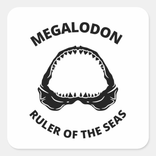 Sticker Carré Megalodon (Devant)