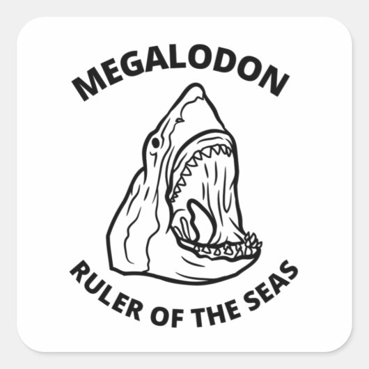 Sticker Carré Megalodon (Devant)