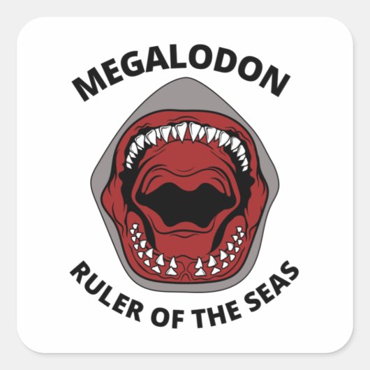 Sticker Carré Megalodon (Devant)