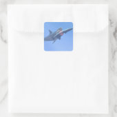 Sticker Carré Megalodon mangeant une baleine (Sac)