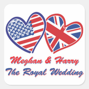 Sticker Carré Meghan-and-Harrys Mariage