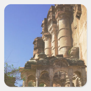 Sticker Carré Meherangarh, le Fort Majestueux, Jodhpur,