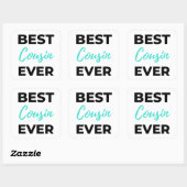 Sticker Carré Meilleur cousin Ever 2 (Feuille)