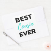 Sticker Carré Meilleur cousin Ever 2 (Enveloppe)
