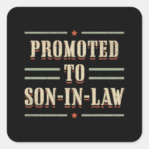 Sticker Carré Meilleur Fils En Droit Un Fils Fier Fier Idée Cade