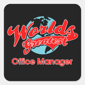 Sticker Carré Meilleur gestionnaire de bureau au monde