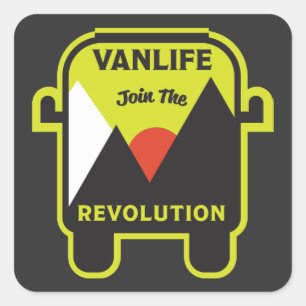Sticker Carré Meilleur nomade de la vie en van
