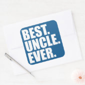 Sticker Carré Meilleur. Oncle. Jamais. (bleu) (Enveloppe)