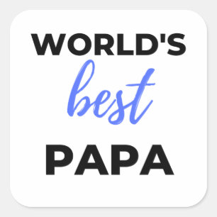 Sticker Carré Meilleur Papa bl du monde