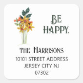 Sticker Carré Meilleur rapport qualité/prix, Fleurs composées Ad (Devant)