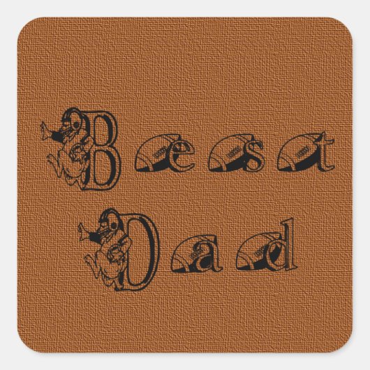 Sticker Carré Meilleur Texte De Football Papa (Devant)