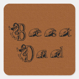 Sticker Carré Meilleur Texte De Football Papa