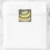 Sticker Carré Meilleure banane. (Sac)