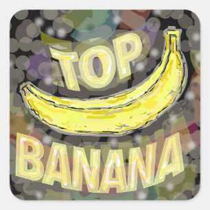 Sticker Carré Meilleure banane.