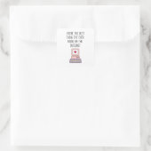 Sticker Carré Meilleure chose sur Internet | Rencontres en ligne (Sac)