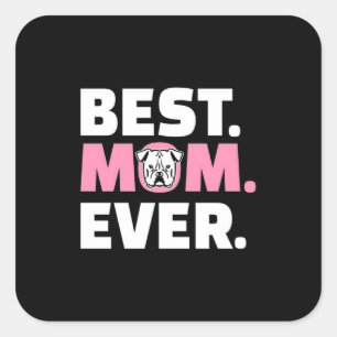 Sticker Carré Meilleure maman de chien pour l'amour du chien